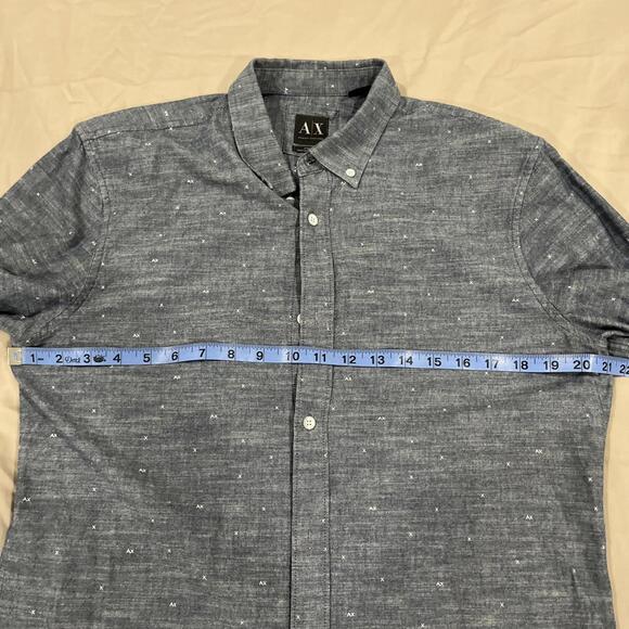 ARMANI EXCHANGE MENS CASUAL BUTTON SHIRT SIZE LARGE FITTED GREAT CONDITION! - Picture 14 of 15